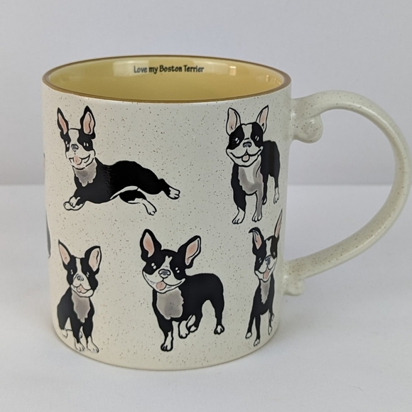 Boston Terrier Mug Ceramic Microwave Dishwasher Safe 21 fl oz Vanilla Bean NWT - Picture 1 of 9